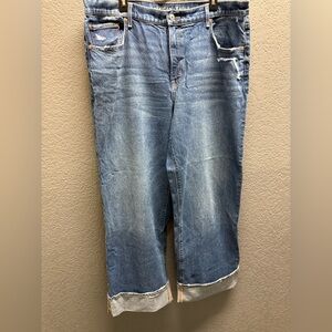 American Eagle Outfitters Light Blue Wide Leg Jeans